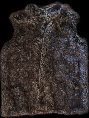 Covington Faux Fur Vest Teddy In Dark Brown Cozy Cuddles